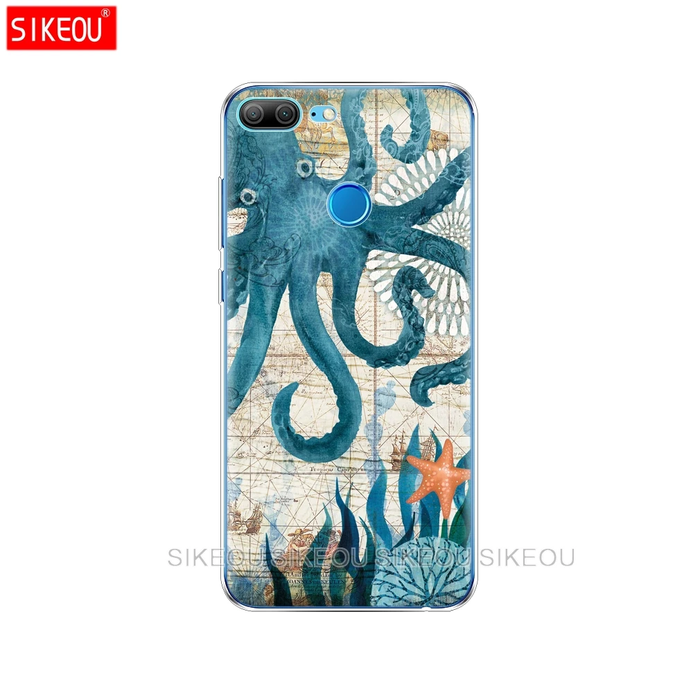 Силиконовый чехол для телефона Huawei Honor 10 V10 3c 4C 5c 5x 4A 6A 6C pro 6X 7X 6 7 8 9 LITE blue sea