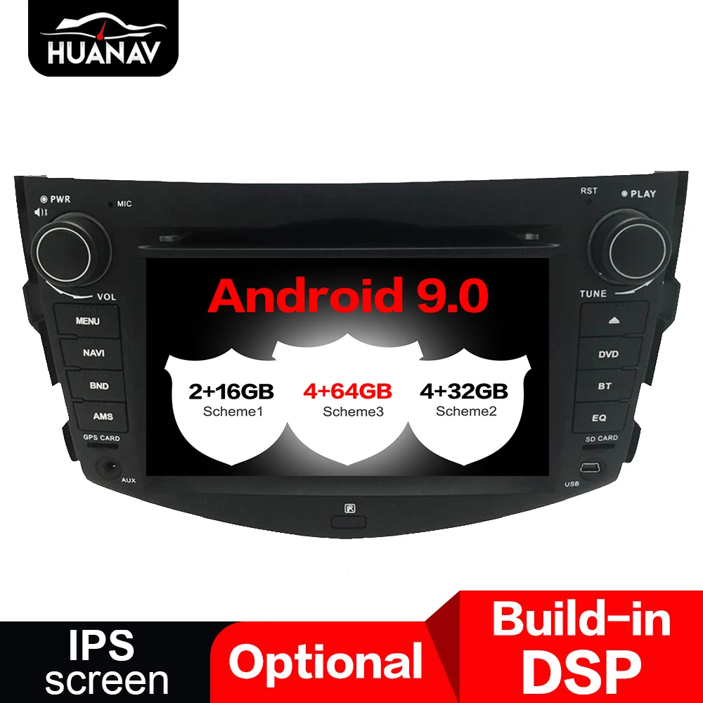 DSP новейший Android 9 0 Автомобильный CD DVD-плеер GPS-навигация для Toyota RAV4 2006-2012