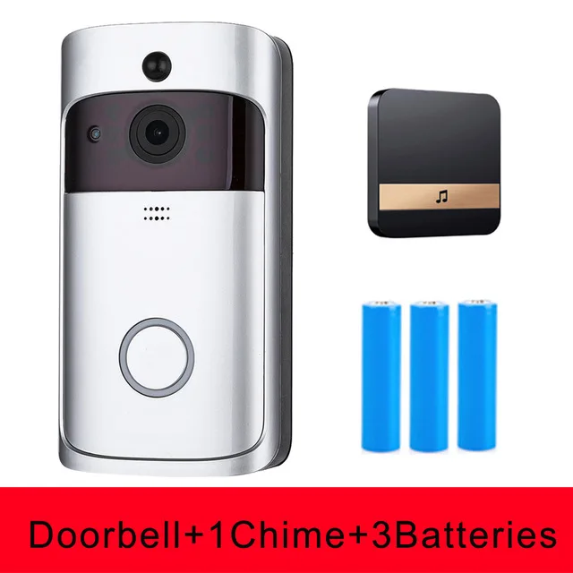 kit 5 HD 720P wifi дверной Звонок камера Смарт wifi видео дверной звонок PIR камера ночного видения двухсторонний аудио аккумулятор дверной звонок Водонепроницаемый Чехол - Цвет: kit 5
