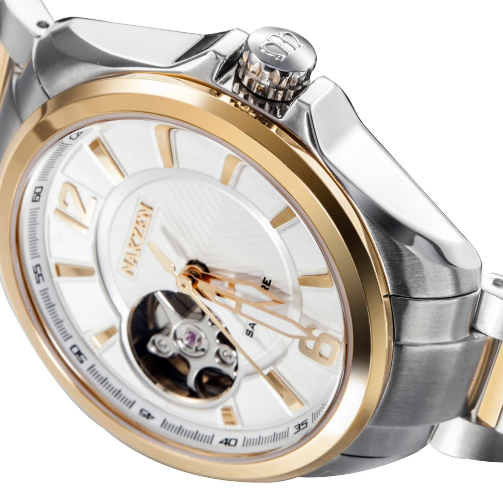 Mechanical Automatic Women Watches Classic Hollow Skeleton G Sports Shock Watch 5Bar Waterproof Steel Ladies Gold Wrist | Наручные часы