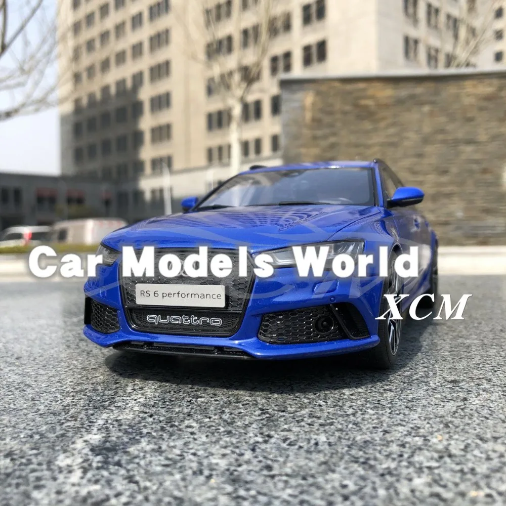 Полимерная модель автомобиля для GT Spirit RS6 (C7) Nogaro Edition (синий) 1:18 GT719 + маленький