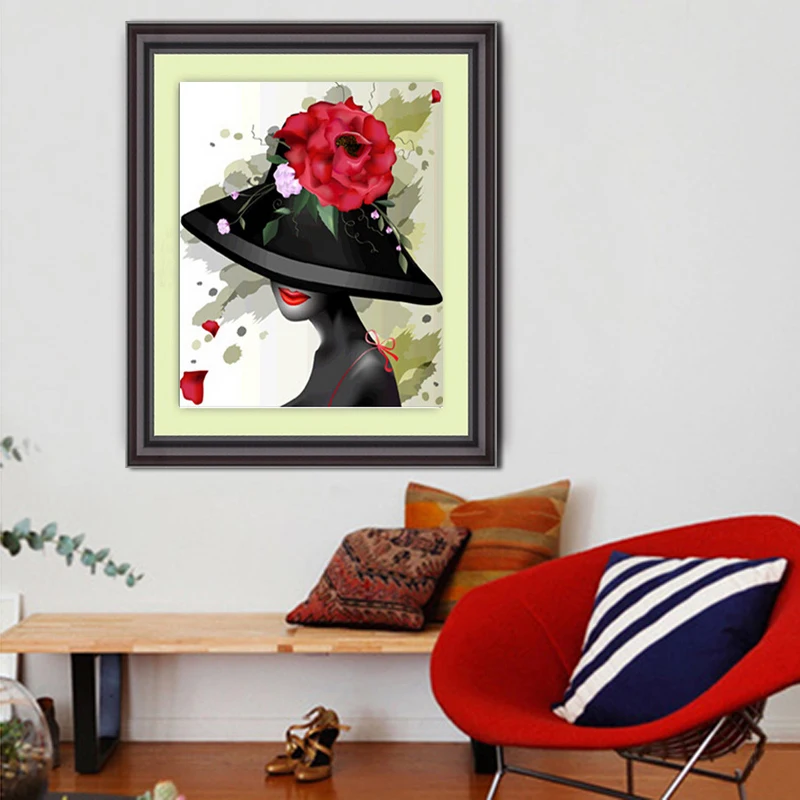 Новый DIY 3D Алмазная Картина Сексуальная девушка личность красные губы красивая