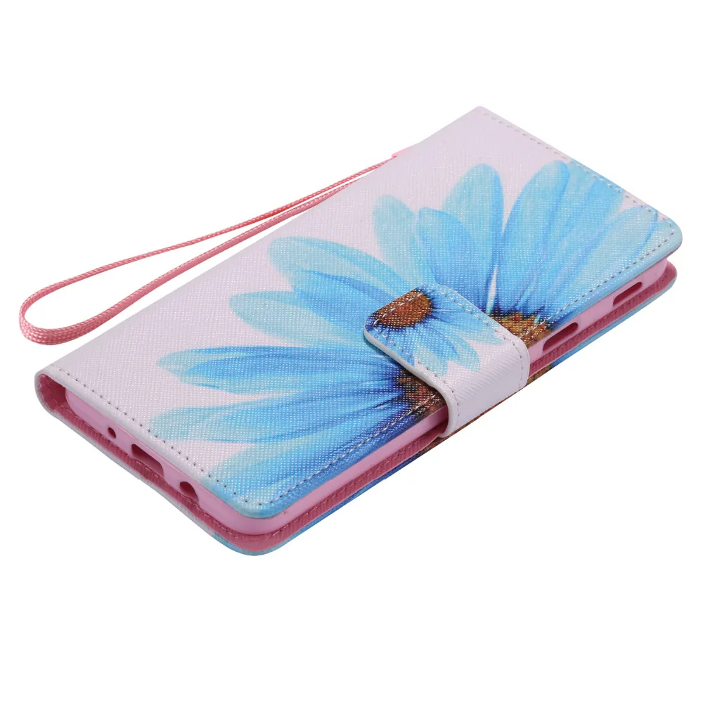 Blue Flower Petals Design Wallet Flip Stand Holder Pouch Case For Samsung Galaxy J5 Prime On5 2016 Leather Cover Coque Fundas |