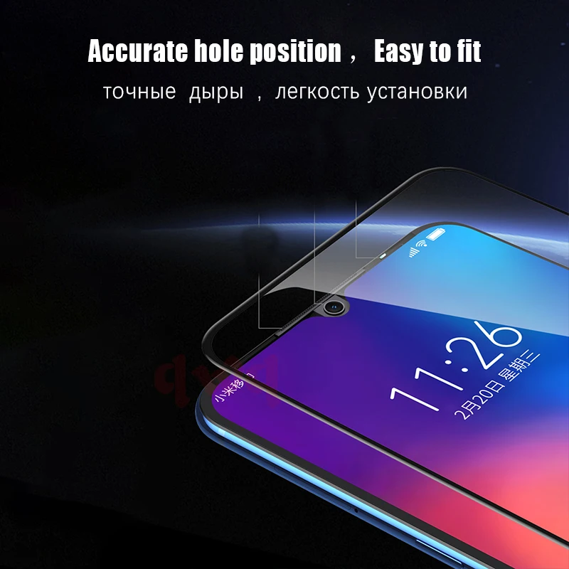 Закаленное защитное стекло 20D для Xiaomi Mi A2 9 8 Lite A1 6X 5X полноэкранная Защитная пленка