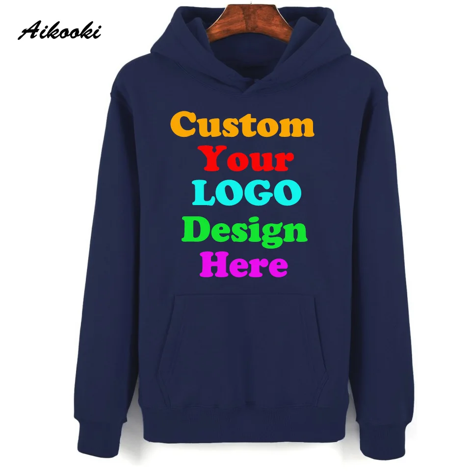 Navy Blue Толстовки на заказ, логотип, текст, фото, 3D принт, для мужчин и женщин, персонализированная команда, семья, на заказ, толстовка, загрязнитель, одежда для кастомизации - Цвет: Navy Blue