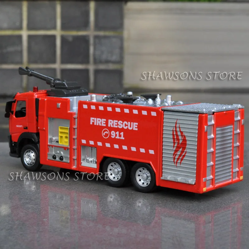 1:50 Diecast металлические модельные игрушки насосная станция с пожарной машиной
