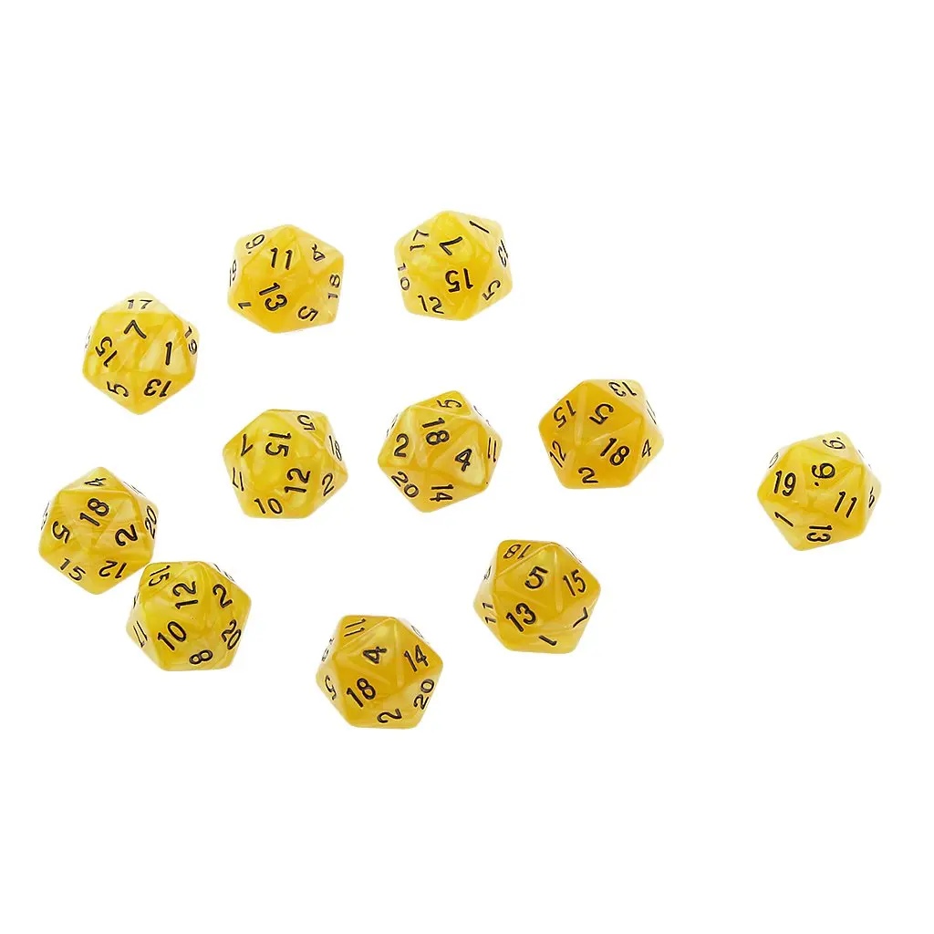 70 шт многогранные кости акриловые D20 цифровые кубики для подземелий и драконов MTG