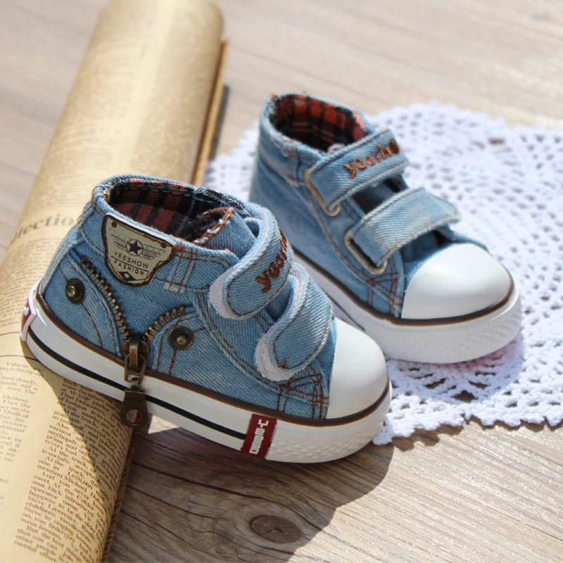 Children Shoes Boys Sneakers Brand Kids for Girls Baby Jeans Denim Flat Boots toddler shoes | Детская одежда и обувь