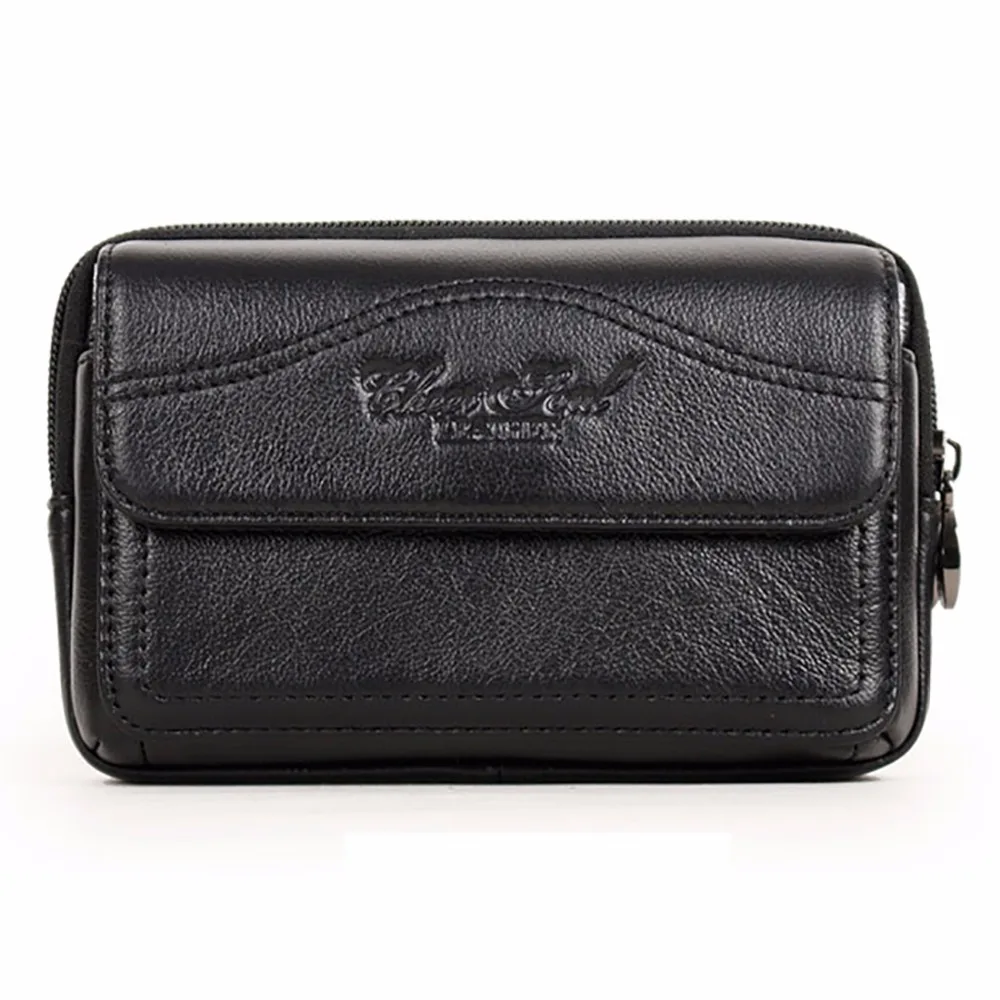 Забавная сумка из натуральной воловьей кожи для мужчин Модный повседневный