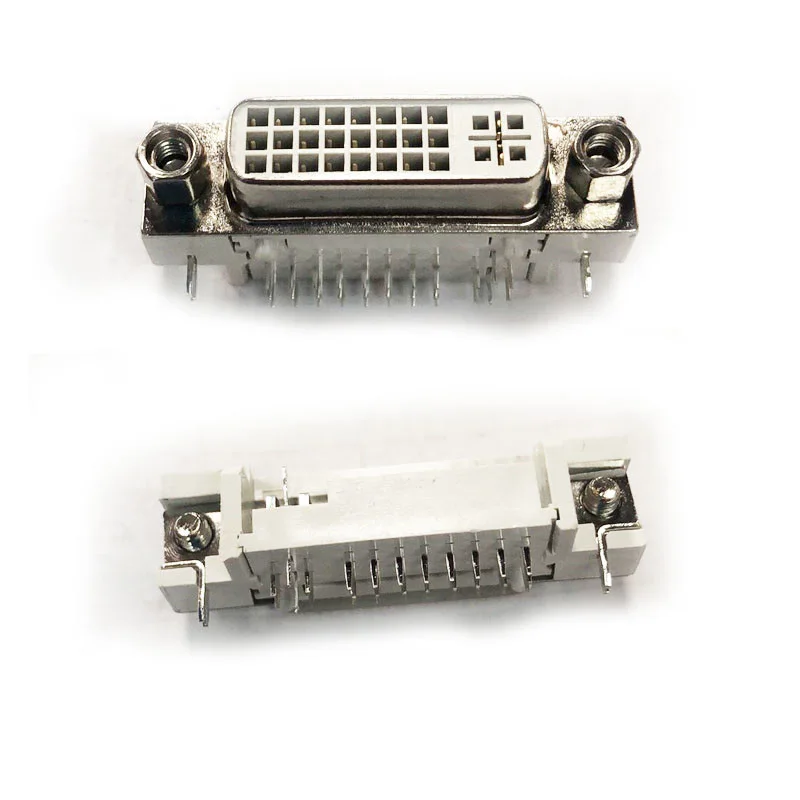 100 шт. DVI 29Pin к PCB 90 градусов гнездовой разъем 24 + 5 Pin разъем/разъем для видео аудио