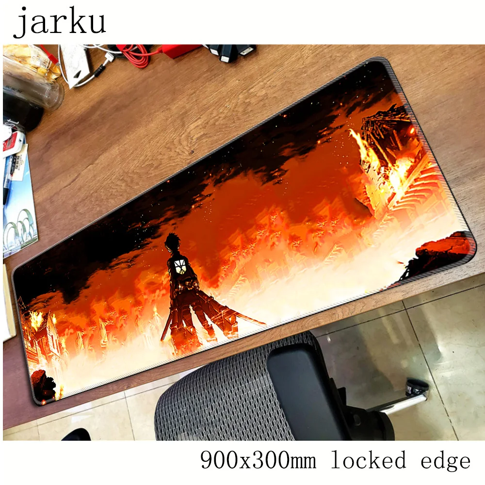 Коврик для мыши Attack on Titan геймер 900x300 мм коврик notbook игровой подгонянный ПК