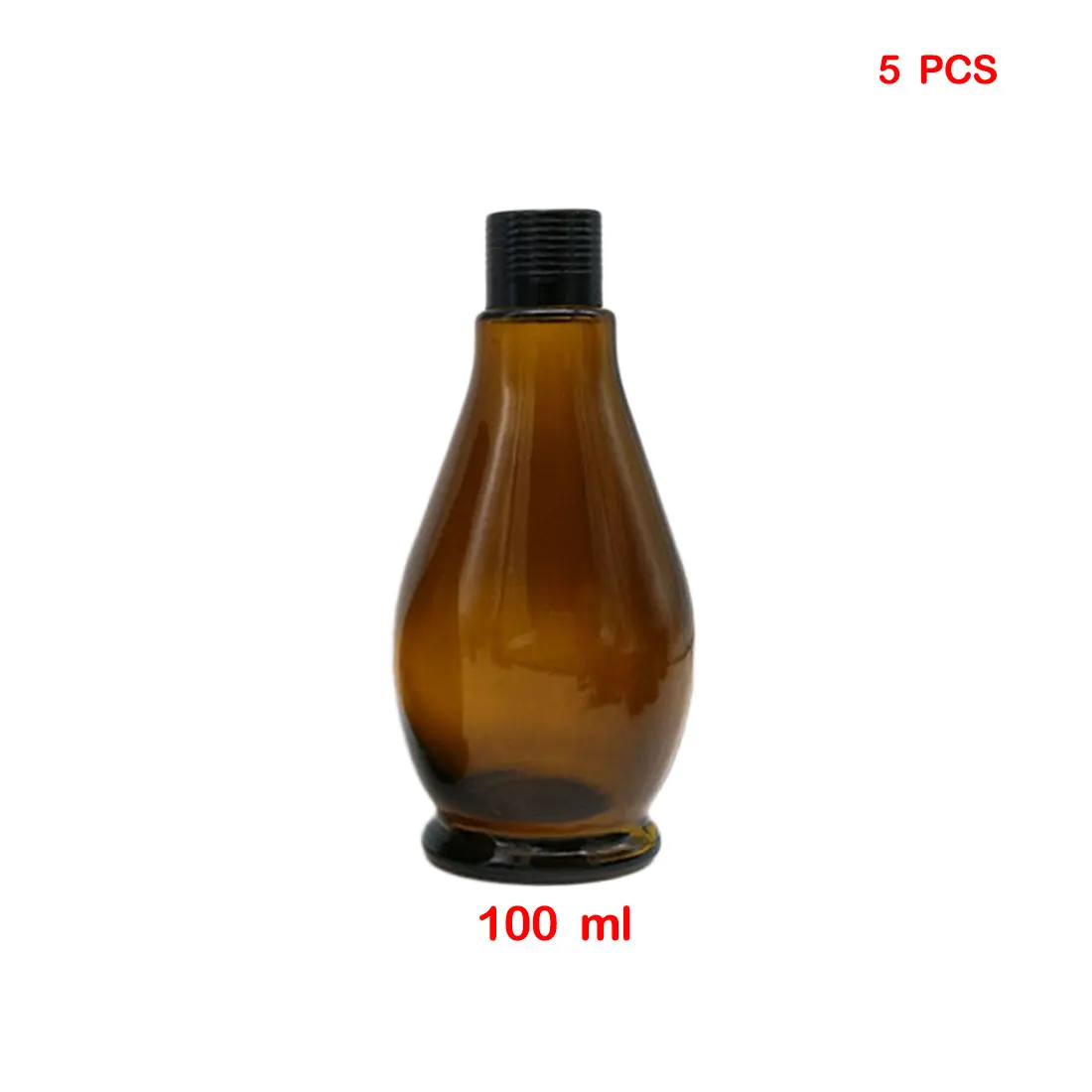 02 100ml 5 шт. 10/20/30/50/100 мл бутылка с пипеткой из янтарного стекла флакон для эфирного масла духи янтарные бутылки многоразового использования, Пустые Контейнеры - Цвет: 02 100ml