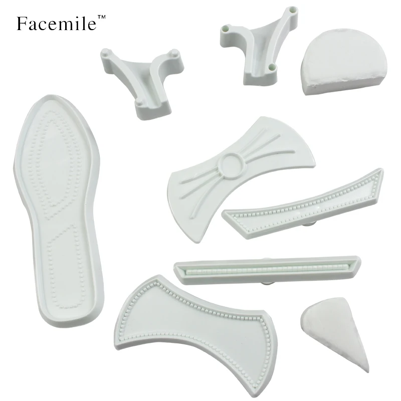 9 шт./компл. Пластиковая форма для женской обуви с мастикой Дамская обувь на