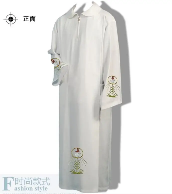 Халат для католической церкви белый цвет со складками|robe clothing|robe roberobe white |