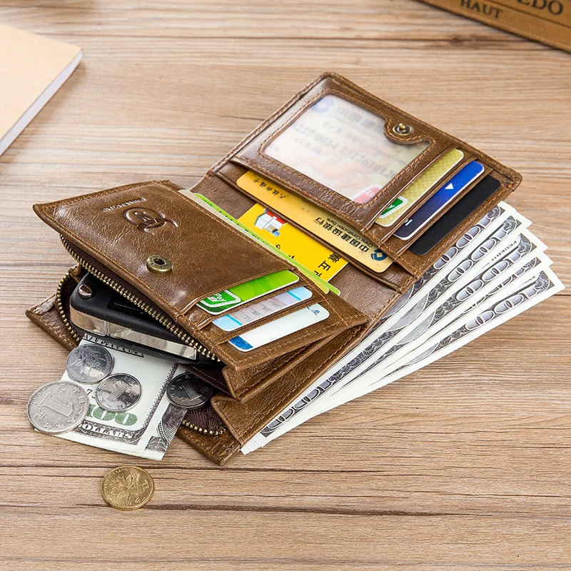 EteCla Brand Genuine Leather Coin Purse Men Wallet Male Carteras Kashelek Portomonee Fashion Money Bag Partmone Cuzdan Portmann | Багаж и