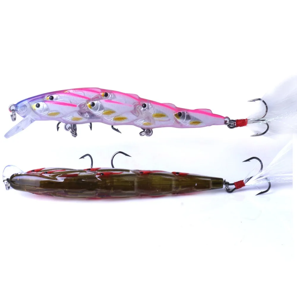 

Fishing Lure 3D Eyes Lure 11.5cm/15.7g Fish Group 9 Colors Fishing Slow Sink Group Of Fish Baits Wobbler Bait Swim Color random