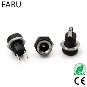 10 шт. 3A 12 В для источника питания постоянного тока Гнездовой разъем для монтажа на Панель 5,5 мм 2,1 мм переходник 2 типа клемм 5,5*2,1