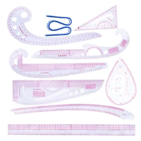 9pcsset sewing tailor straight french curve rulers drawing line measure multifunctional diy clothing patchwork craft