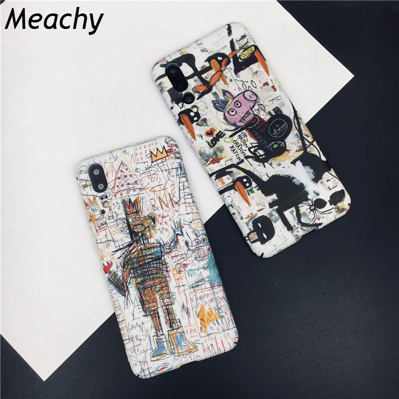 Чехол для телефона Meachy Line с граффити Huawei Honor 9 10 P10 Plus P20 Lite жесткая задняя крышка из