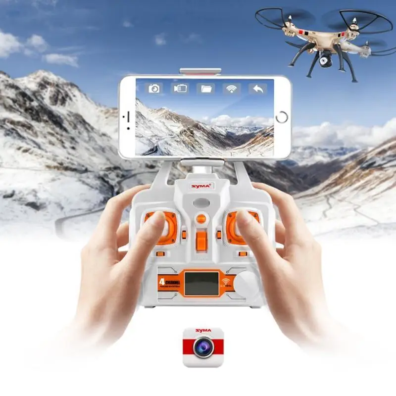 Syma X8HW 2 4G 4CH 6 осевой гироскоп RC Квадрокоптер Дрон HD камера RTF высота удержания VS X8HG