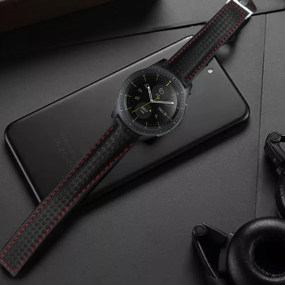Ремешок AKGLEADER для Samsung Galaxy Watch S4 42 мм 44 новейший браслет из натуральной углеродной