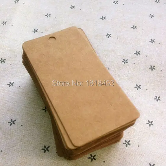 

Free shipping 400 pcs a lot wholesales retro blank kraft paper tag 4x8cm/baking price tag/clothing swing tag/gift packing tag