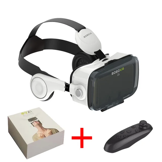 VR and Controller UZQi Bobo VR очки 3D Cardboards шлем виртуальной реальности VR очки стерео коробка гарнитура VR для 4,0-6,0 дюймового смартфона - Цвет: VR and Controller