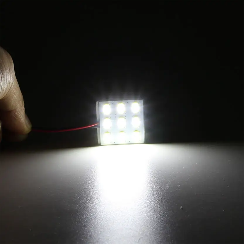 Автомобильная интерьерная лампа 9 SMD 5630 LED T10 BA9S купольная Светодиодная панель 12V