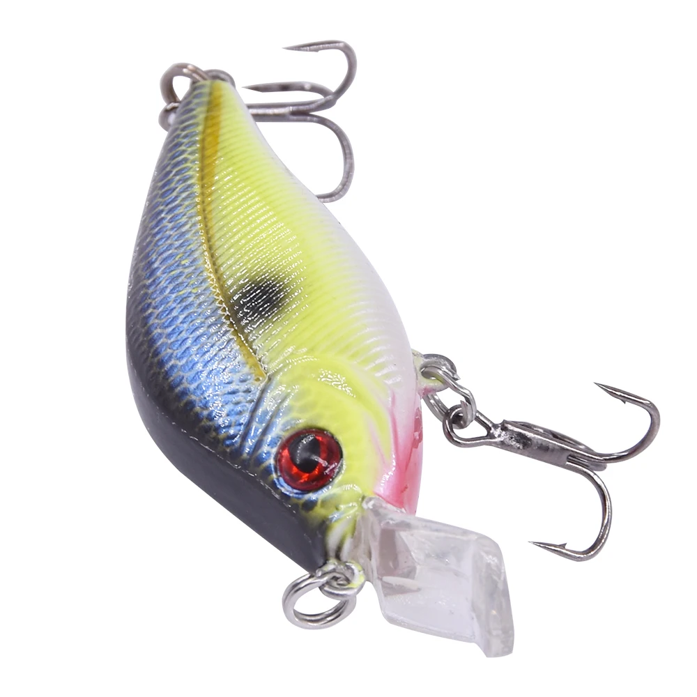 Makebass Crankbait рыболовные приманки бас искусственный воблер, твердая приманка дайвинг с неглубоким погружением рыболовные снасти форель Окунь и т. д. 2 дюйма/0,3 унций