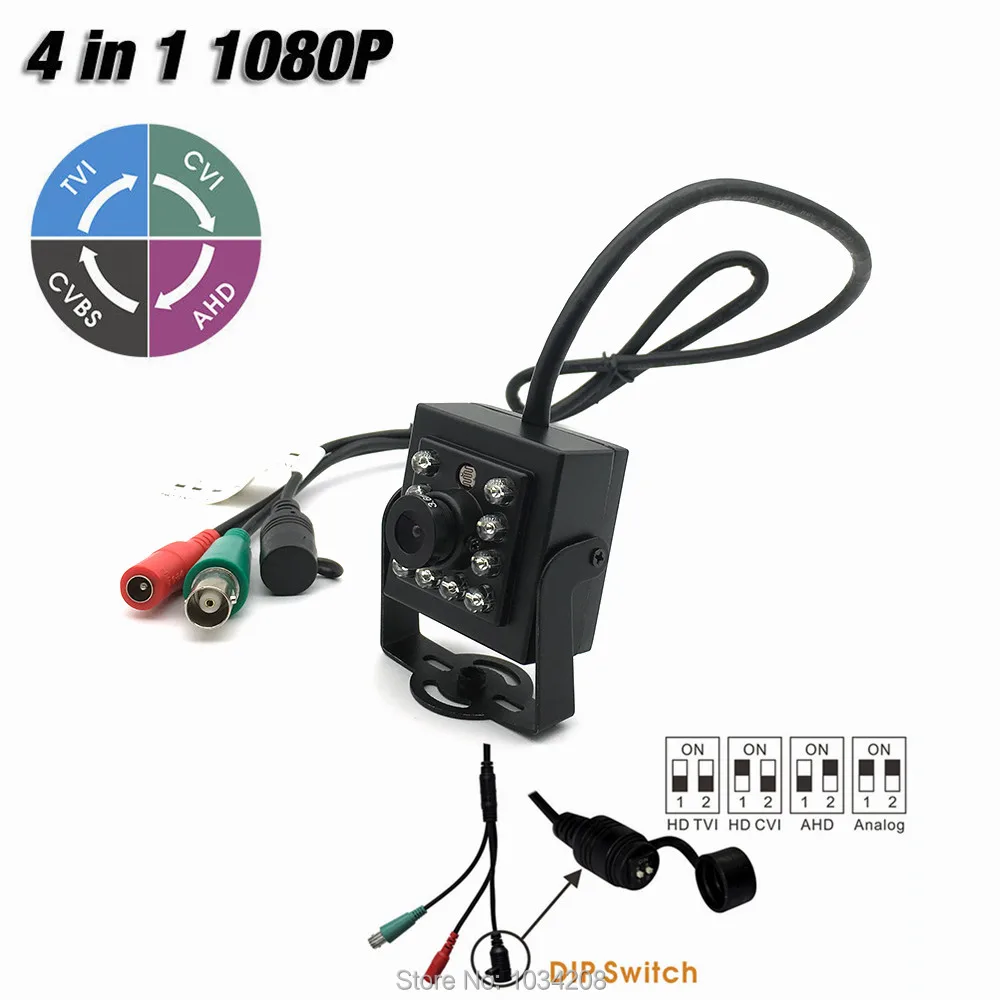 AHD HDTVI HDCVI CVBS 940NM Мини ИК CCTV Камера IR cut 4 в 1 HD 2MP внутренняя видео камера безопасности