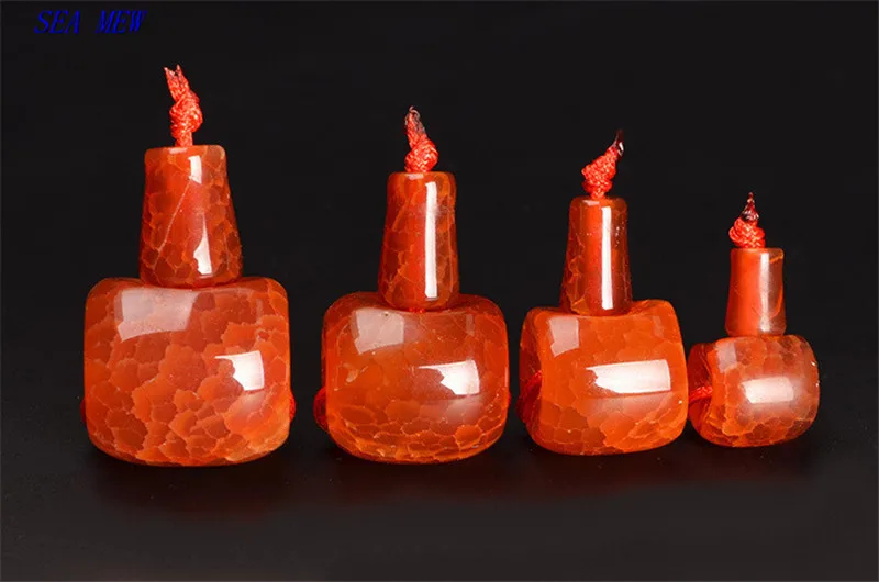 SEA MEW 12mm 15mm 18mm 20mm Fashion Red Stone Tee Pagoda Spacer Bead Buddha Loose Beads For Jewelry Making |