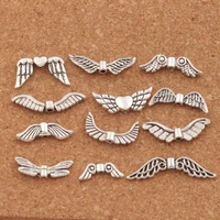 assorted angel wings beads mixed 24pcs zinc alloy spacers jewelry diy alloy loose beads lm46