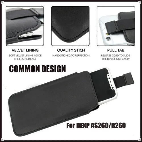 

Casteel PU Leather Case For DEXP AS260 B260 Pull Tab Sleeve Pouch Bag Case Cover
