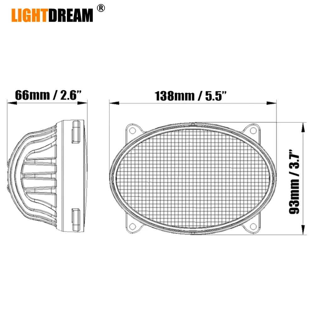 Овальные светодиодные рабочие огни 39 Вт для John Deere 9230 9330 9430 T 9530 9630 9630T 5 дюйма