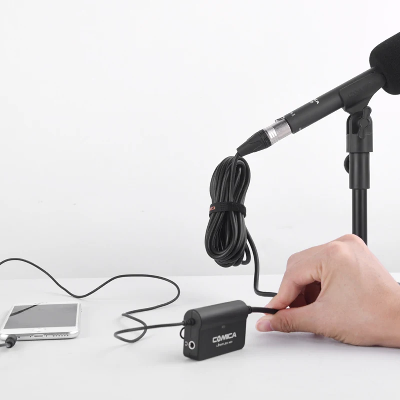 COMICA LinkFlex AD1 XLR 3.5mm предусилитель аудио адаптер для обоих смартфон Камера в
