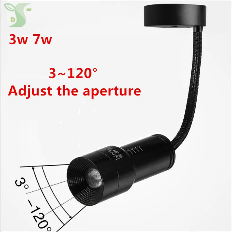 10 шт. светодиодный COB CREE чип 3 Вт 7 plafondlamp Zoom Spotlight lamparas de techo регулировка угла вниз