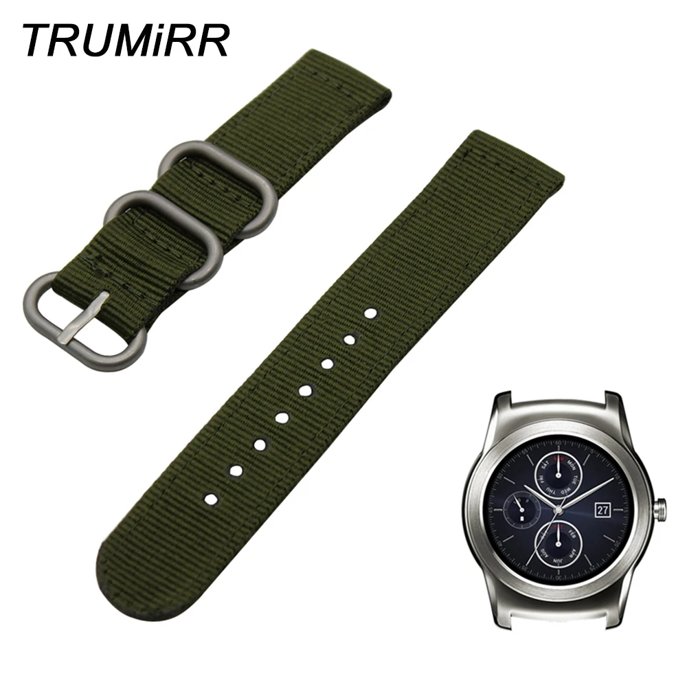 Ремешок Zulu для наручных часов нейлоновый браслет LG G Watch W100 / R W110 Urbane W150 Asus ZenWatch 1 2