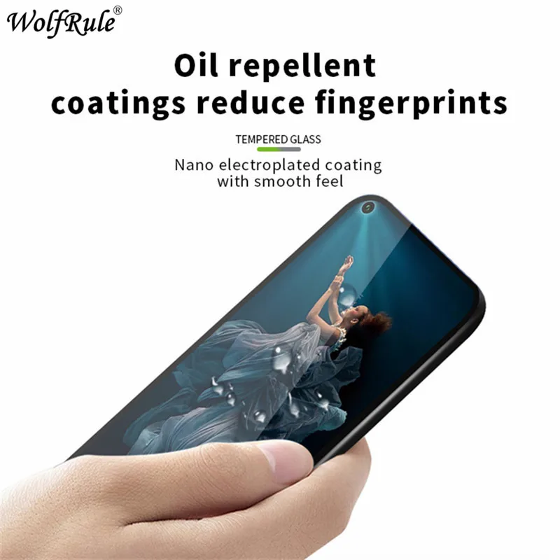 2 piezas Protector de pantalla LCD Honor 20 Pro pegamento completo vidrio templado para Honor 20 cubierta completa tel&eacute;fono vidrio Huawei Honor 20 / 20 Pro-1