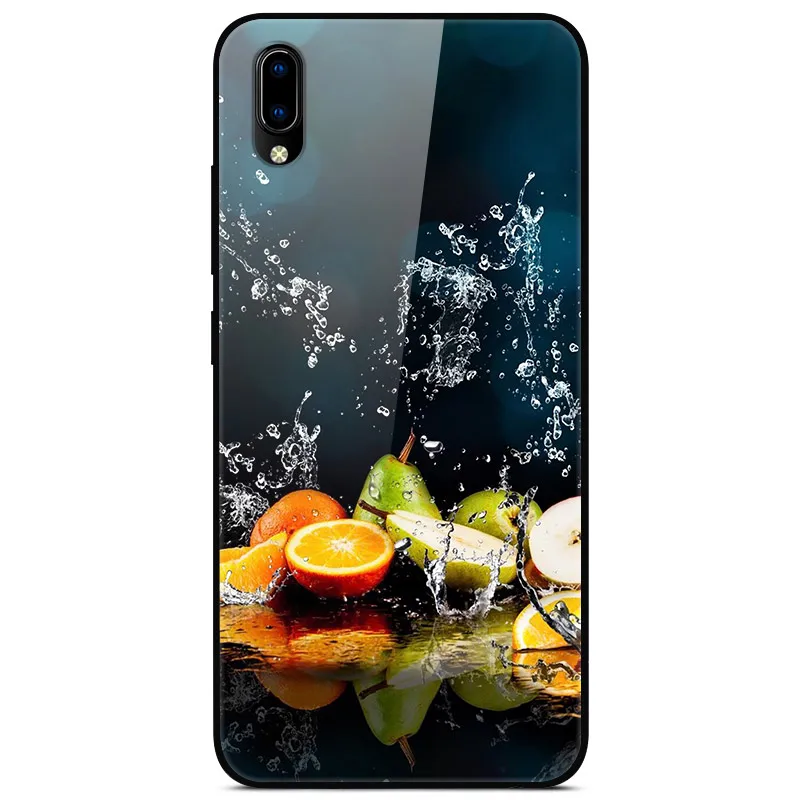F для VIVO Y91C чехол VIVOY91C стеклянный жесткий чехол для телефона для VIVO Y91i чехол VIVO Y91 C мягкий бампер чехол закаленное для Vivo Y93 Y 93 - Цвет: 10