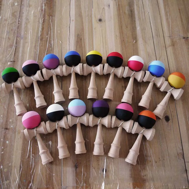 Kendama игрушки мяч 18 см Открытый умелый деревянный шар для детей взрослые игры