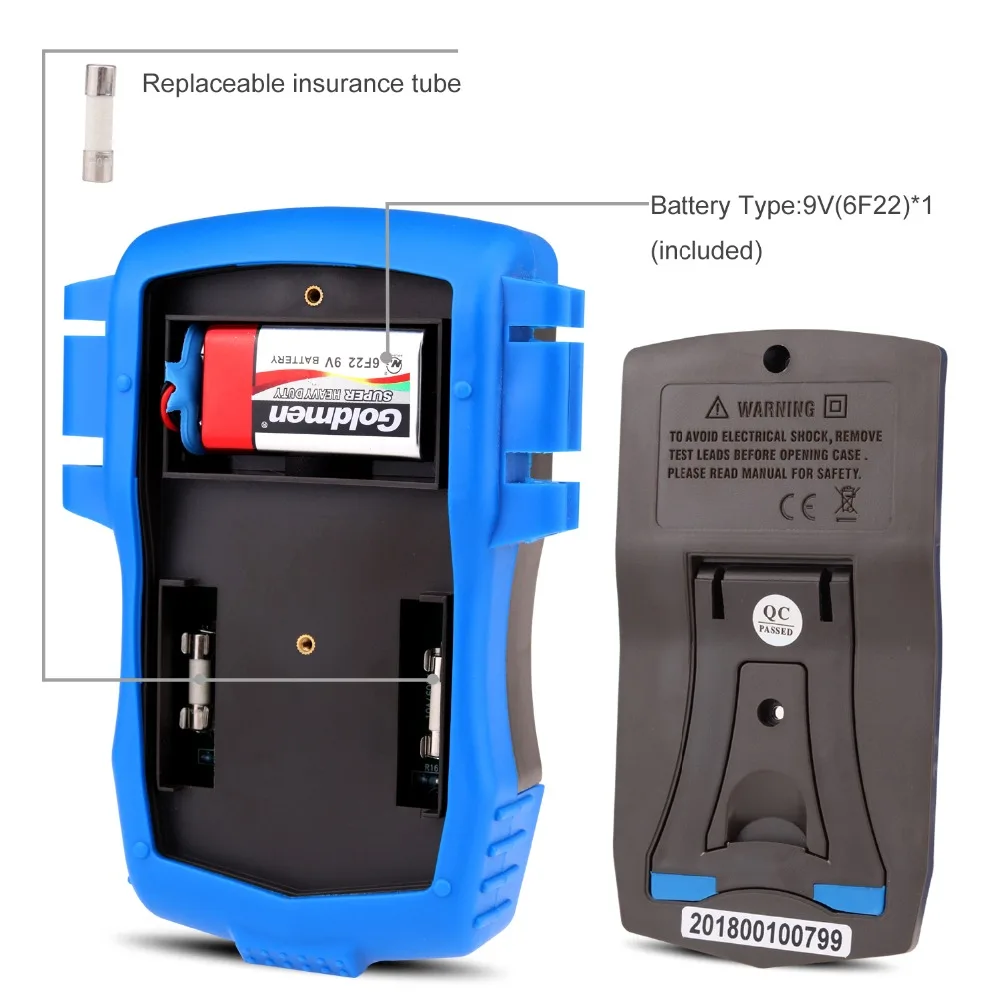 HoldPeak HP 37C Авто Диапазон True RMS цифровой мультиметр Температура измерение емкости и