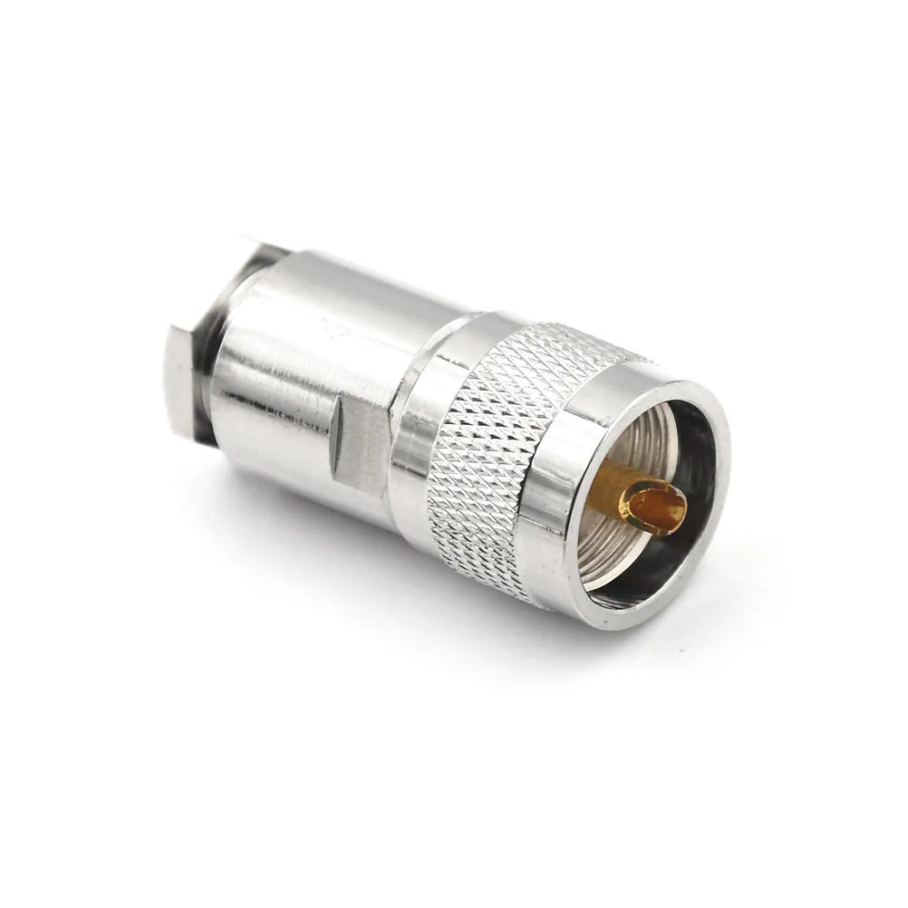 1 шт. UHF штекер PL 259 зажим RG58 RG142 LMR195 RG400 кабель прямой RF разъем|Соединители| |