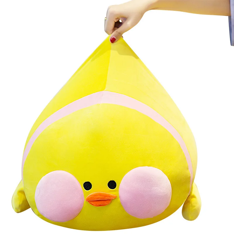 Kawaii LaLafanfan кафе утка плюшевая игрушка мультфильм Милая желтая набивная подушка