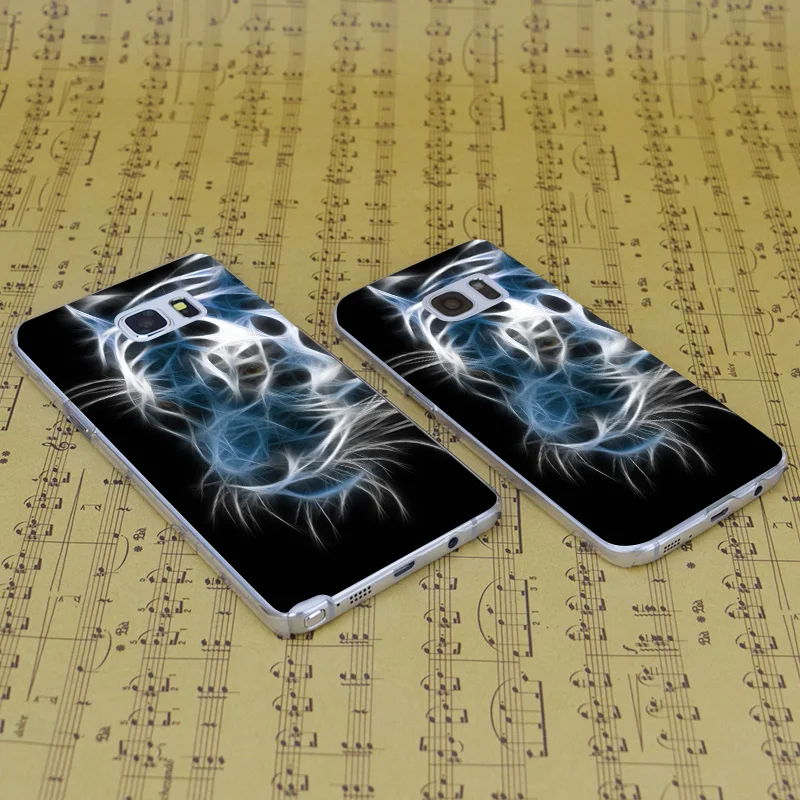 Dream Фокс b4021 Тигр световой светящиеся Прозрачные Жесткий Чехол для Samsung Galaxy S 4 5 6 7 8