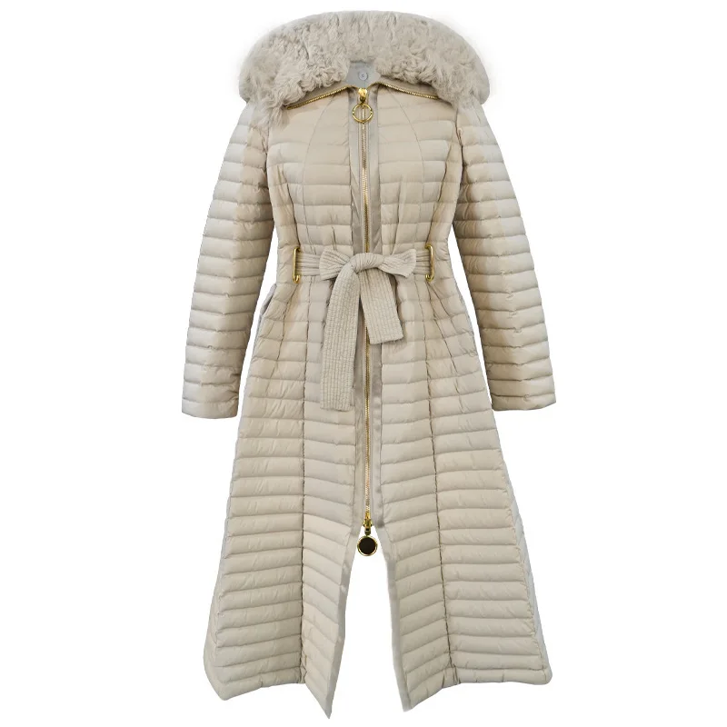 Original Independent Designer Suit-dress ILIAD 2018 Autumn And New Product Heavy Seta Lead Down Jackets Loose Coat Long Fund | Женская