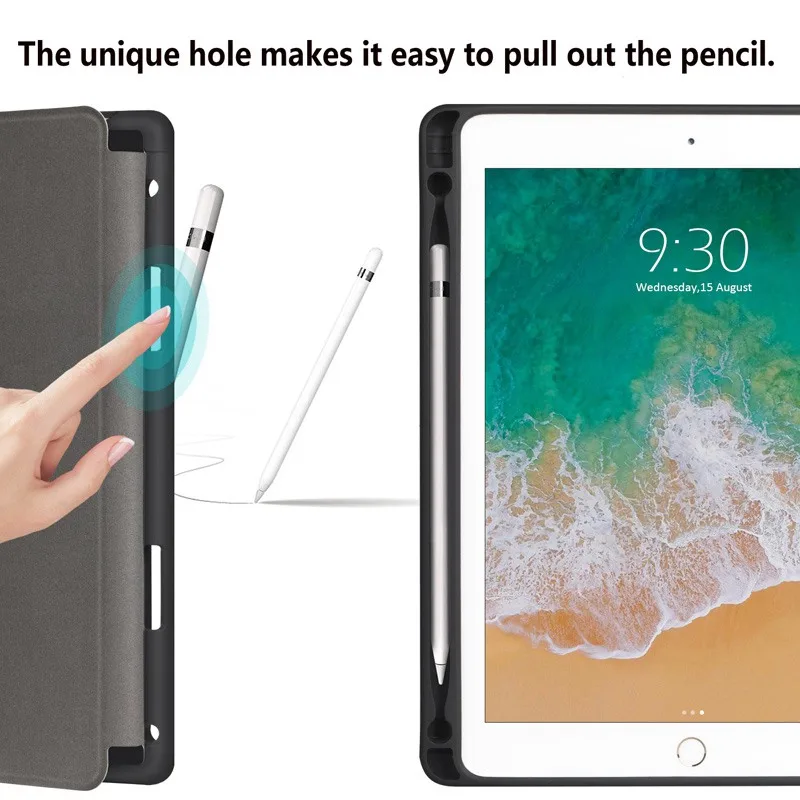Тонкий кожаный чехол для iPad Pro 10 5 с держателем карандашей Air 3 2019/ 2017 2015 Чехол +