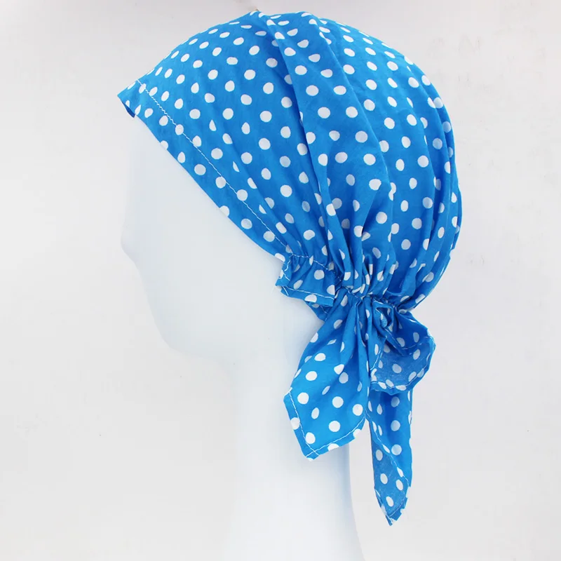 ALTOBEFUN Dots женские банданы женские сельские кепки s Girl хип-хоп Эластичный Тюрбан Кепка женское украшение на голову химиотерапия шляпа полиэстер BD006