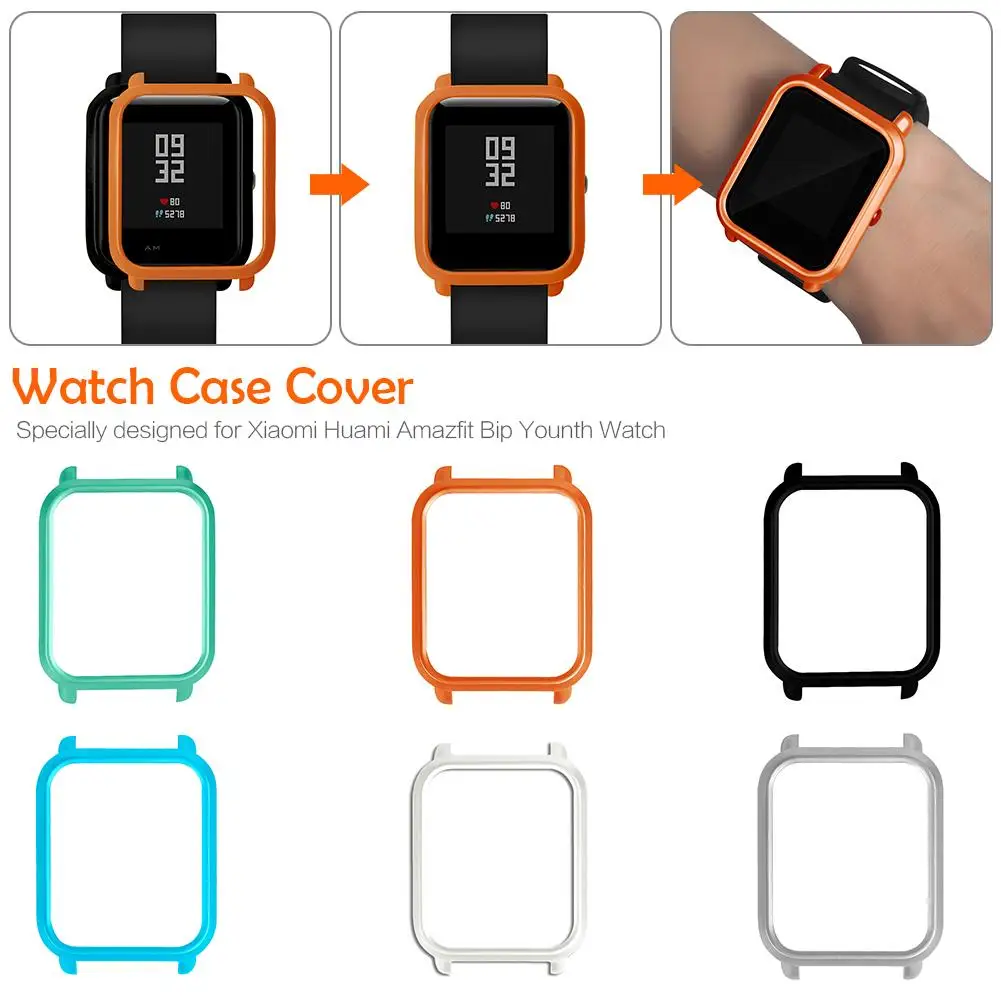 Rondaful чехол из поликарбоната с цветной рамкой защитный для Huami Amazfit Bip Younth Watch