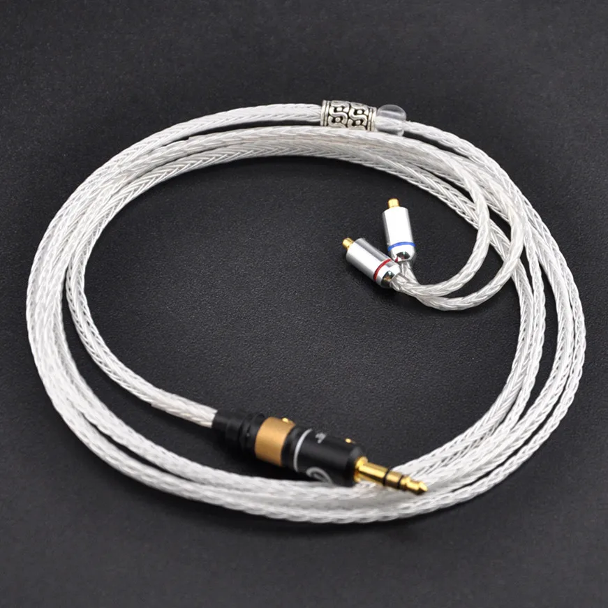 Wooeasy 2 5/3 5 мм 16 ядер посеребренный кабель для наушников LZ A4 DQSM VT AUDIO SHUER846 MMCX Connetor