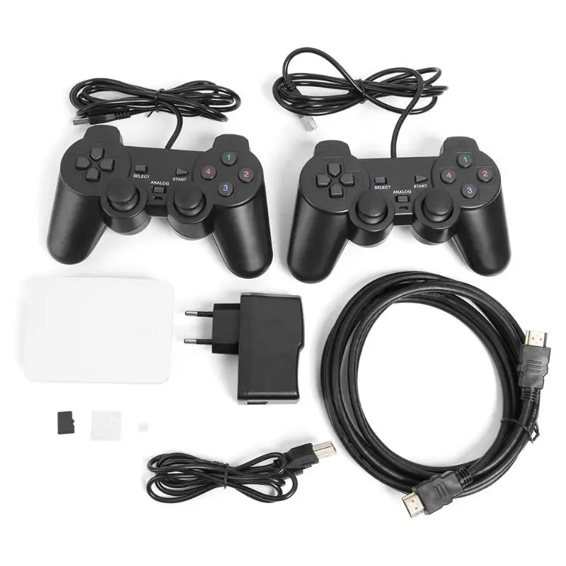 128G четырехъядерный ТВ игровой приставка 16000 в 1 для Rraspberry Pi с USB Проводные пульты геймпада HDMI выход для ТВ игровой консоли горячая распродажа
